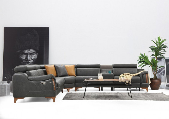 Rohová sedací souprava Luxus Sedací souprava L-formu Nové nábytek Obývací pokoj Designér Moderní Textil