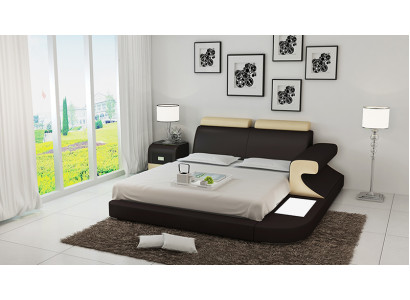Luxusní postel + osvětlení Kožená postel Nástroje Vidlice Big manželská postel 140/160/180 Nový