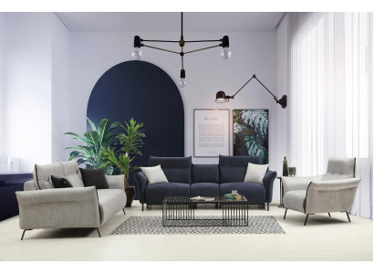 Sofa seto v obývacím pokoji, nábytek pro sedání, luxusní křeslo, moderní design, nový