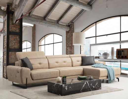 Luxus obývací pokoj Pohovka Rozkládací L-Forma Designový Nábytek Moderní Sedací Nábytek Čalouněný Nábytek