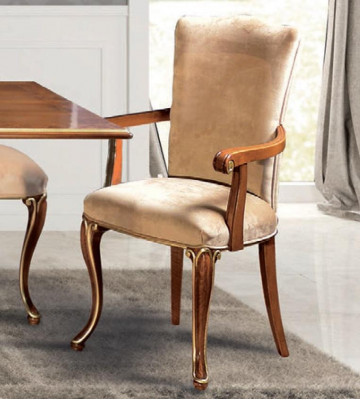 Židle 1 místo jídelní pokoj Dřevo Křeslo Italský Nábytek Design Klasické Pohodlné židle