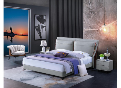 Postelová postel Manželská postel Luxus Nábytek Ložnice Hotel 180x200cm Postele Kůže