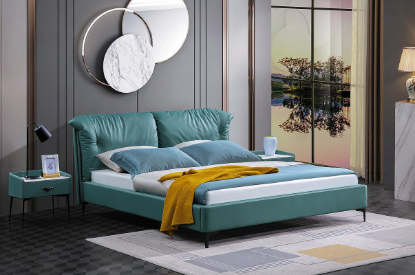 Design postel postele textilie kůže hotel luxus čalounění manželská dvoulůžkový nový ložnice.