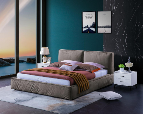 Design ložnice postel luxusní dřevěné manželské postele s polstrováním 180x200cm.