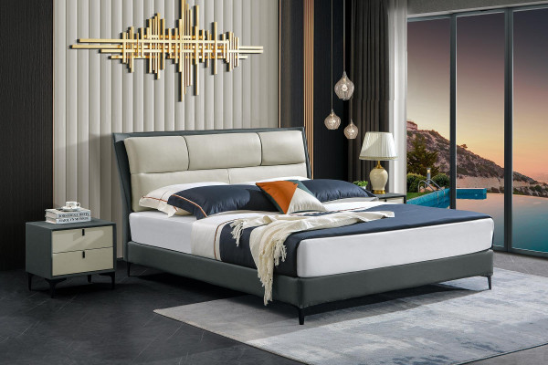 Designer Bett Bettgestell Hotel Metall Betten Doppel Schlaf Zimmer Holz