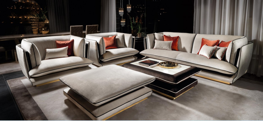 Sofa set 311-Seat Ottoman Set Furniture Sofa Upholstery Group Couch arredoclassic