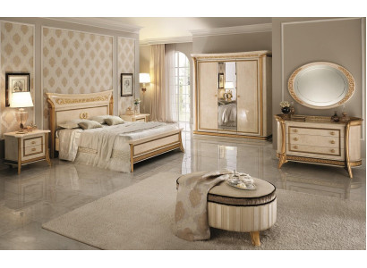 Ložnice Set Design Postel 2x Noční stolek Komoda Hocker arredoclassic 7 ks.