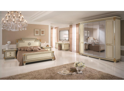 Ložnice Set Design Moderní Luxusní Nábytek Postel 2x Nocní stolek 7 dílný Italský Nový