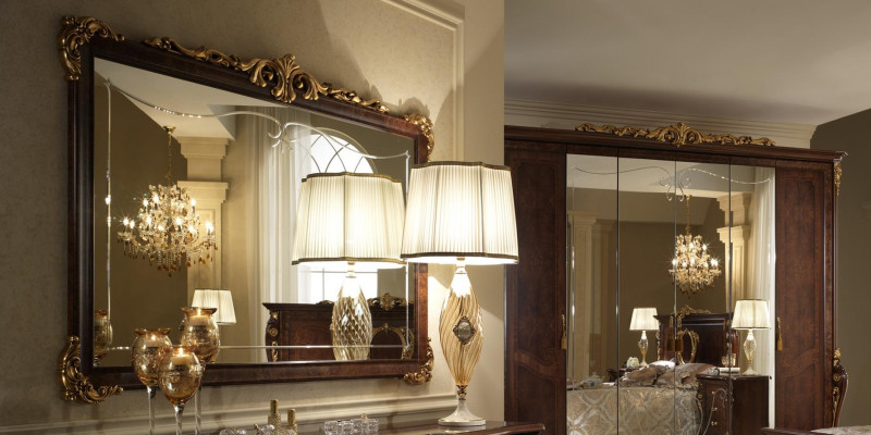 Ložnice set 6 dílů. Designový luxusní nábytek postel noční stolek komoda Arredoclassic