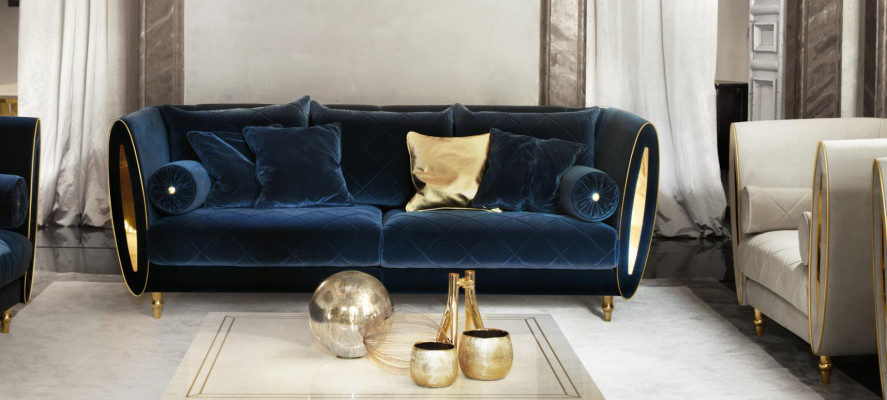 Sofa sada Pohovka Gauč 3 + 3 Obývací pokoj Designový Barokní nábytek Klasický