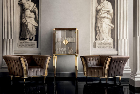 Design Sedací souprava 3+1+1 Křeslo Pohovka Potahová souprava Set Arredoclassic