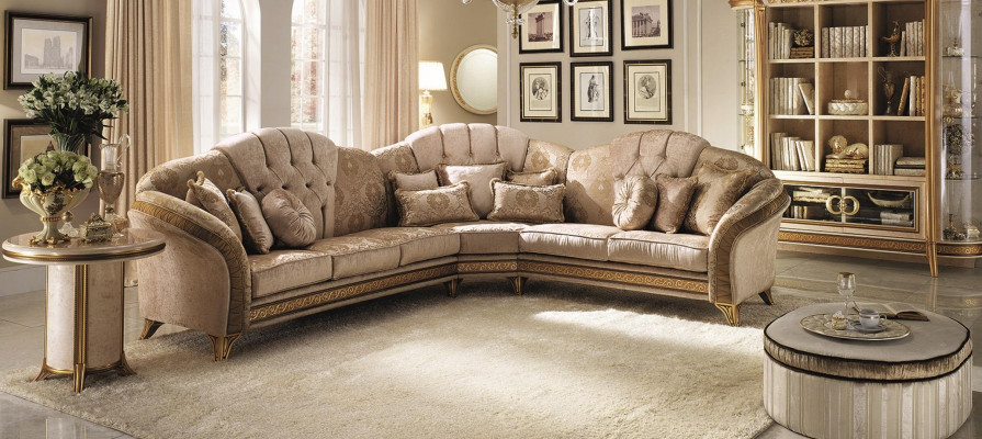 Rohová sedací souprava L-tvar sedací soupravy potah polstrování látková pohovka design nábytek