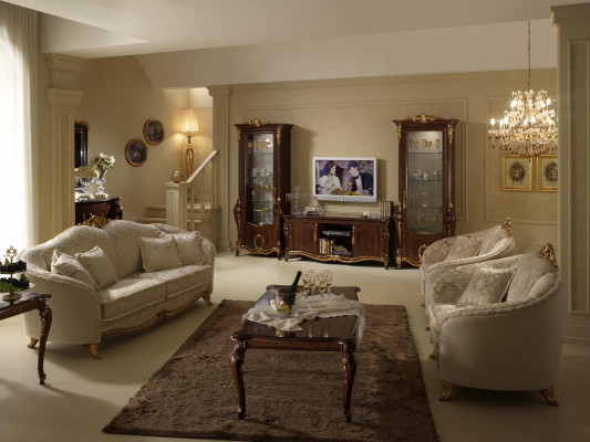 Luxus třída 2+1+1 Italský nábytek sedací souprava Pohovka Sofa arredoclassic