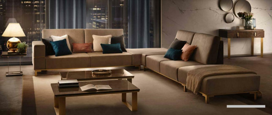 Obývací souprava Pohovka Potah Textil Látka Koženka Sedací Souprava Růžek Rozkládací Pohovka L-Forma