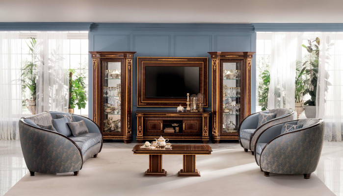 Luxus třída 2+1 Italský nábytek Souprava sedacích garnitur Sofa Couch arredoclassic™ Nový
