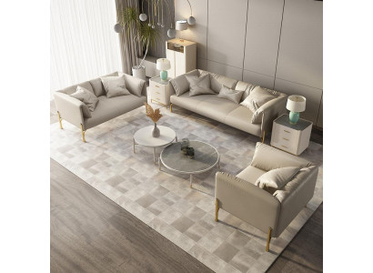 Sofa sada 3 + 2 + 1 návrh sedadel pohovky kůže čalounění relax