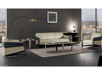 Sofa set 3 + 1 dekorativní design pohovky kůže relaxovat