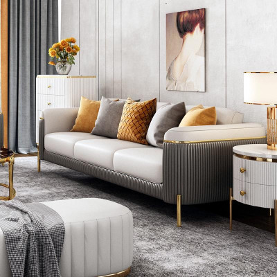 Sofa sestava 3+2+1 Design sofa Polstrovaná sedačka Moderní gauč Nový stůl