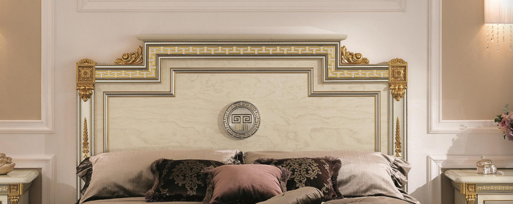 Postel 2x noční stolek Design ložnice Klasický 3kusový luxusní sadový nábytek