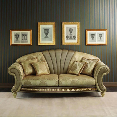 Sofa 2 Sitzer Pohovka Design Polstr Klasický textilní lůžková funkce Sedáky