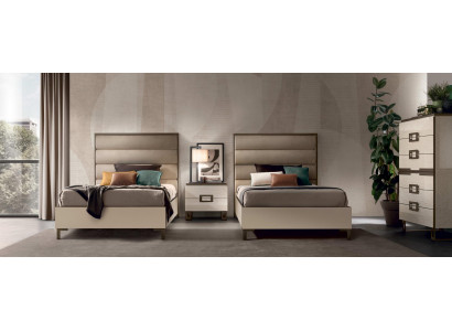 Hotelové vybavení 2x postele + noční stolek Design Luxus Moderní nábytek 3 kusy. Set
