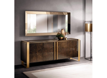 Noble Design Konsole Drevo Sideboard Zrcadlo Komoda Šatník 2-dílný Konzolový stůl