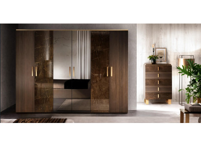 Luxus šatní skříň šatní skříně designový lesk nábytek domov dřevo nový