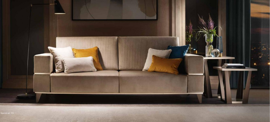 Sofa Pohovka Potah 3-sedačkový Textilní Pohovky Sedací soupravy Design Nový Klub