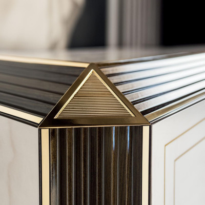 Designer komoda Side Low Board Skříň obývacího pokoje Dřevo Luxus Regál Anrichte