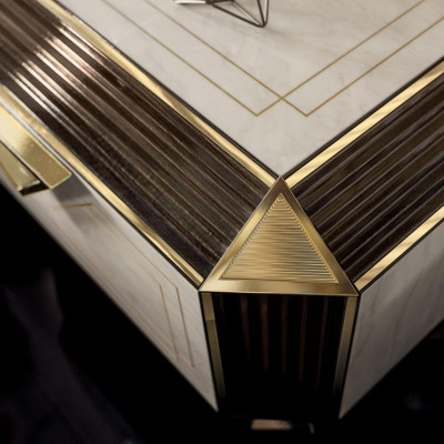 Designer komoda Side Low Board Skříň obývacího pokoje Dřevo Luxus Regál Anrichte