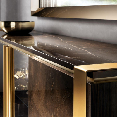 Konzolní stůl s komodou a zrcadlem Luxus třída nábytek set konzole 2 ks dřevo nové