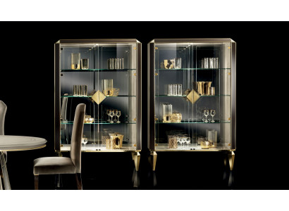 Designér Italský elegantní dřevěný nábytek Moderní styl Skříň Vitrína Obývací pokoj