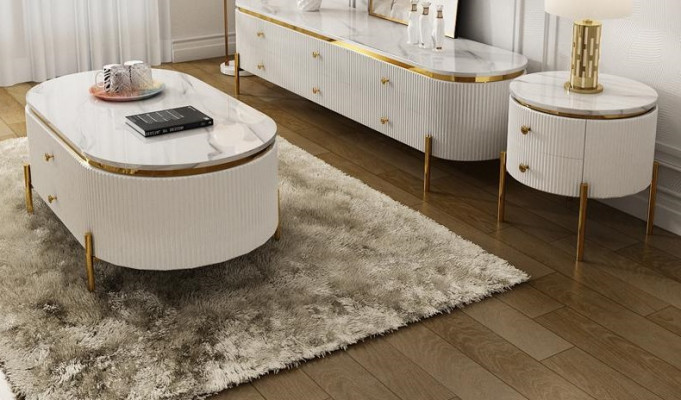 Obývací pokoj nábytek set designérské obývací pokojové komody konferenční stolek konferenční stolek 3 kusy.