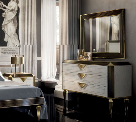 Komody skříň zrcadlo design nábytek luxus šatní skříň 2 dílná sada arredoclassic
