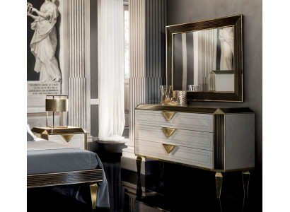 Komody skříň zrcadlo design nábytek luxus šatní skříň 2 dílná sada arredoclassic