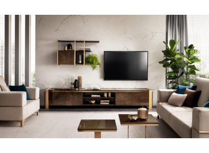 Regálová stěna RTV TV Sideboard Vitríny Skříň Regál do obývacího pokoje arredoclassic