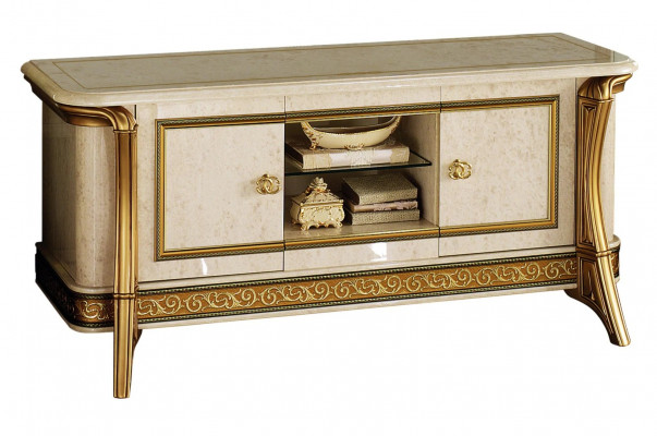 Klasická komoda komody v antickém stylu z masivu komodní skříně Sideboard Italy.