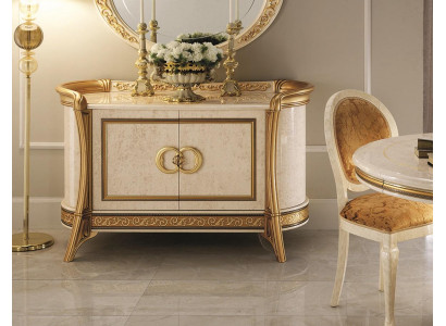 Design nábytek Barokního stylu Komoda Skříň Beige Luxusní dřevo Italský nábytek Nový