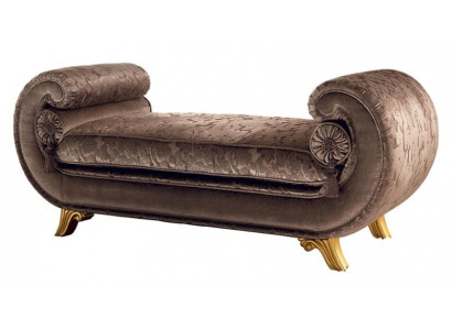 Obývací pokoj Nábytek Lounge Klasická designová pohovka Hnědá textilie Šezlong Nový