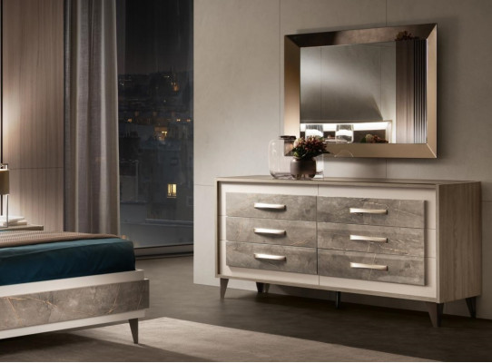 Komody Skříň Zrcadlo Design Nábytek Nábytek Šatník 2dílný Set arredoclassic