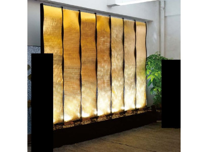 Voda stěny XXL dekorace ze nerezové oceli oddělení na míru LED vodní zed