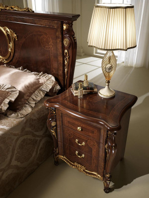 Design noční stolek Konzola Přistavovací stoly Ložnice konzoly Dřevo Luxus Nový