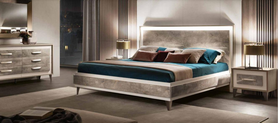 Postel čalouněný design Luxus Doppel Hotel Betten Ehe Schlaf Zimmer arredoclassic