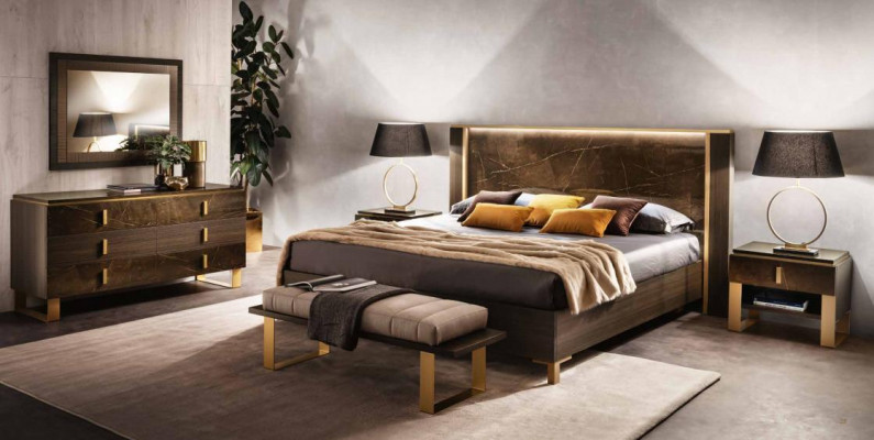 Luxus ložnice postel Dvojitý styl Moderní čalouněné postele Italský