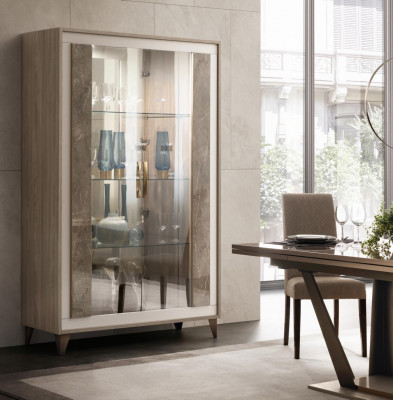 Bufet Luxus Vitrína Skleněná Skříň Moderní Styl Italský nábytek