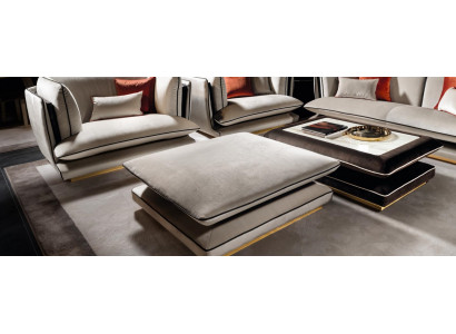 Salón taburet Klubno otomanský pufa textilní designový arredoclassic