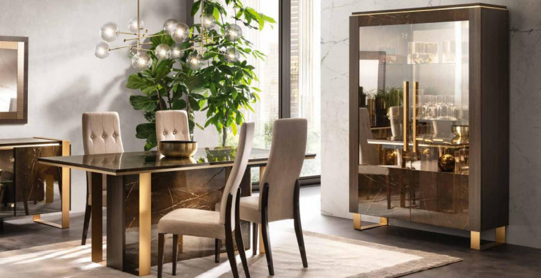 Skleněná skříň Vitrína Vitríny Luxus Skříň Dřevo Styl Sklo Regál Skříně