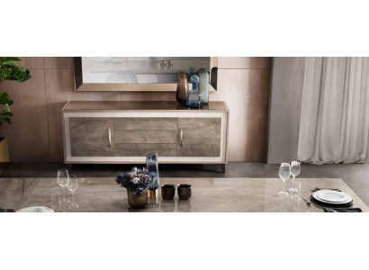 Komoda skříň dřevo bufet vitrína luxusní nábytek set arredoclassic