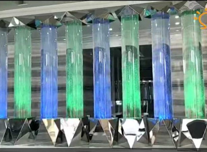 Vodní sloupec XXL 50x300 cm velká vodní stěna sloupy stěna oddělovací Led
