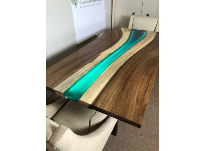 Stul stůl stoly epoxid pryskyřice skutečné epoxy dřevo masivní design nábytek 240x100
